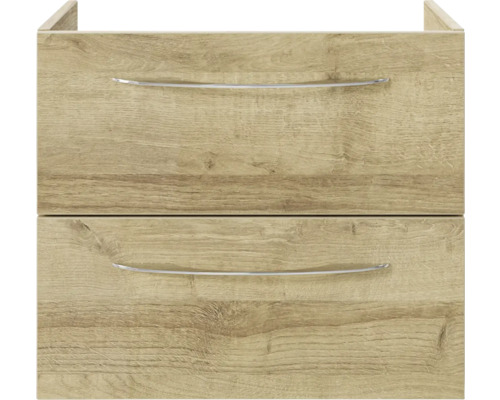 Waschtischunterschrank mit zwei Schubladen und Metallgriffen