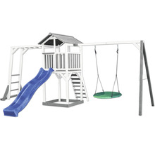 Spielturm mit Rutsche, Schaukel und Klettergerüst für den Garten
