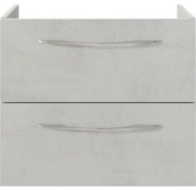 Waschbeckenunterschrank mit zwei Schubladen und Griffen