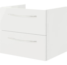 Badmöbelset 4-teilig Pelipal Serie 4035 BxHxT 88 x 61,2 x 44,5 cm Frontfarbe weiß mit Waschtisch Keramik weiß Griff chrom glanz 40350900211500