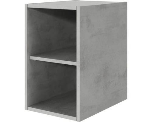 Grauer Regaleinsatz mit einem Einlegeboden