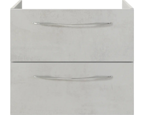Waschtischunterschrank mit zwei Schubladen und Metallgriffen