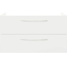 Badmöbelset 4-teilig Pelipal Serie 4035 BxHxT 118 x 61,2 x 44,5 cm Frontfarbe weiß mit Waschtisch Keramik weiß Griff chrom glanz 40351200211500