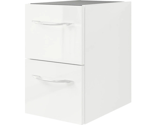 Badezimmerschrank mit zwei Schubladen und Griffen