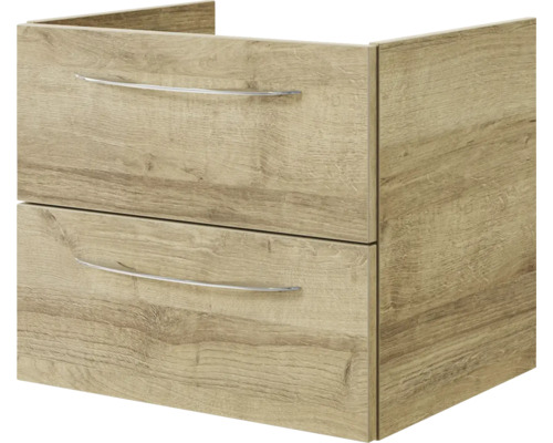 Waschtischunterschrank mit zwei Schubladen und Griffen