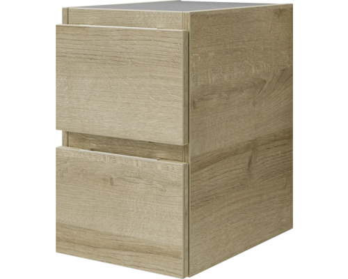 Unterschrank mit zwei Schubladen im Holzdesign für das Badezimmer