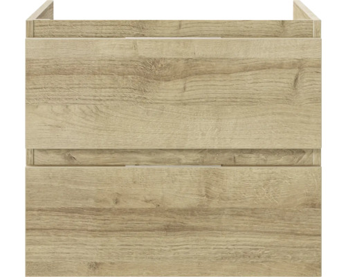 Waschtischunterschrank mit zwei Schubladen und Holzstruktur