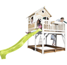 Spielhaus mit Rutsche und Sandkasten für Kinder