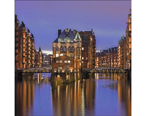 Glasbild Hamburg III 80x80 cm