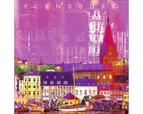 Glasbild Flensburg II 80x80 cm