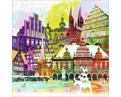 Glasbild Bremen XIV 80x80 cm