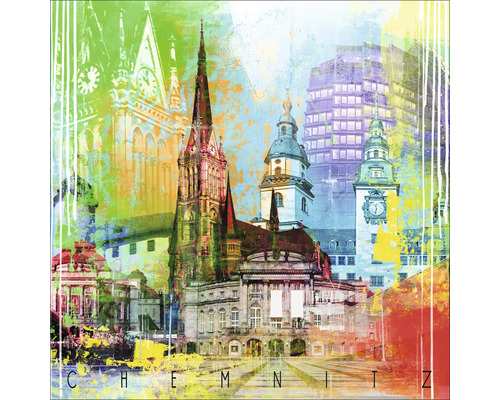 Glasbild Chemnitz I 80x80 cm