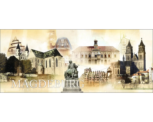 Glasbild Magdeburg XIV 125x50 cm