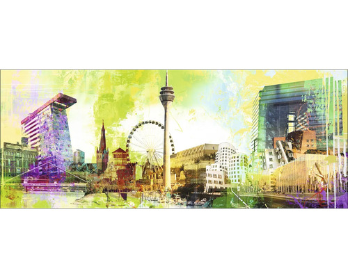 Glasbild Düsseldorf XXXII 125x50 cm