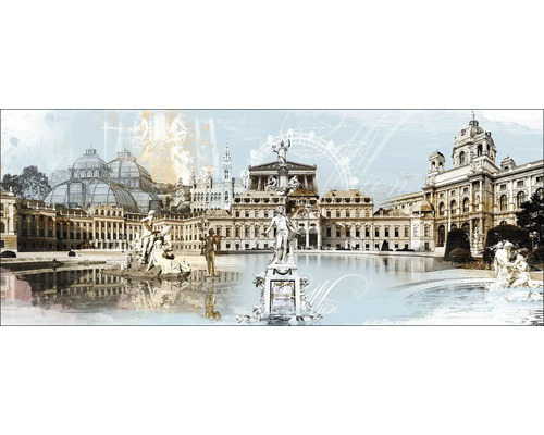 Glasbild Wien XVII 80x30 cm