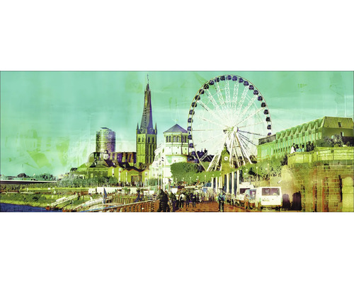 Glasbild Düsseldorf XXXIV 80x30 cm
