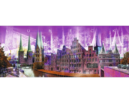 Glasbild Lübeck XIII 125x50 cm