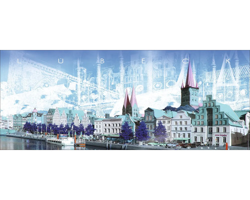 Glasbild Lübeck XV 80x30 cm