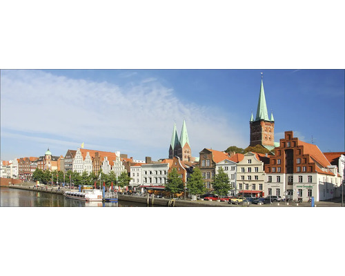 Glasbild Lübeck XVIII 80x30 cm