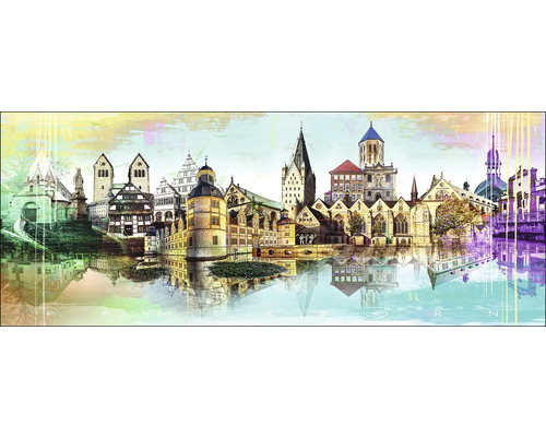 Glasbild Paderborn IX 125x50 cm