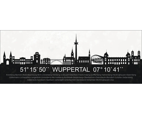 Glasbild Wuppertal XL 80x30 cm