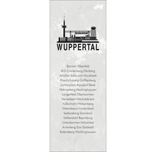 Wuppertal Stadtbild mit Bezirksnamen