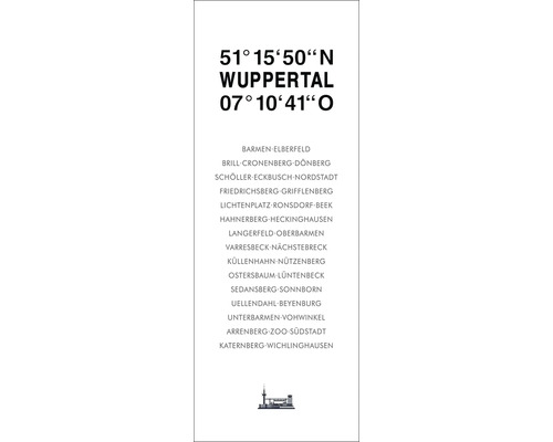 Glasbild Wuppertal XII 30x80 cm