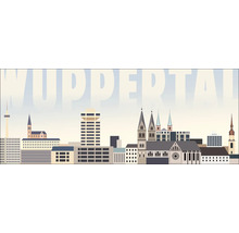 Skyline von Wuppertal mit verschiedenen Gebäuden