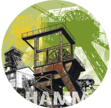 Illustration einer alten Industrieanlage