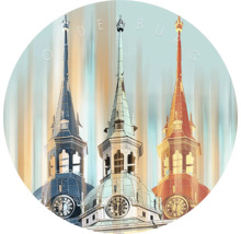 Illustration von drei Kirchtürmen in Oldenburg
