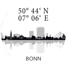 Bonn Silhouette mit Koordinaten