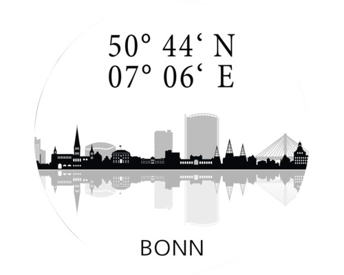 Glasbild Bonn XXI Ø 20 cm
