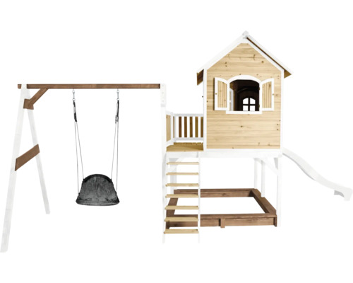 Spielhaus mit Schaukel und Rutsche für Kinder