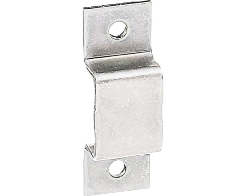 Schlaufe für Riegel 15 x 49 mm galv. verzinkt, dickschichtpassiviert Metallhalterung mit zwei Löchern zur Befestigung