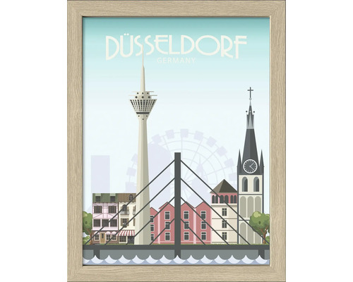 Gerahmtes Bild Düsseldorf XLV 33x43 cm