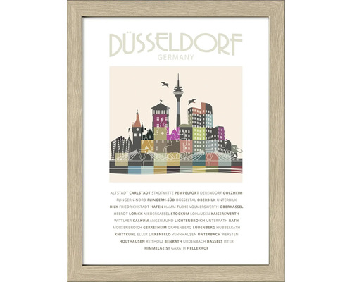 Gerahmtes Bild Düsseldorf XLVI 33x43 cm
