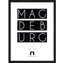 Gerahmtes Poster Magdeburg mit Koordinaten