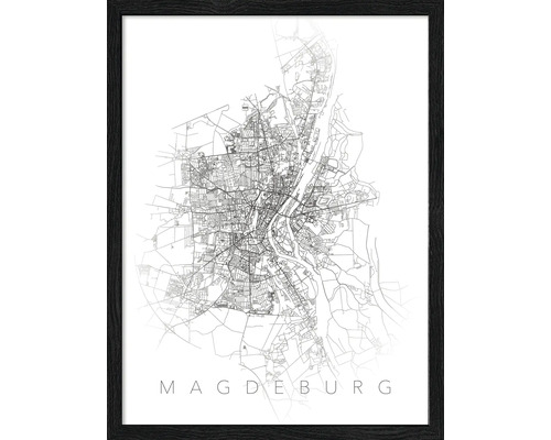 Gerahmtes Bild Magdeburg XIX 33x43 cm