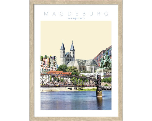 Gerahmtes Bild Magdeburg XXII 33x43 cm