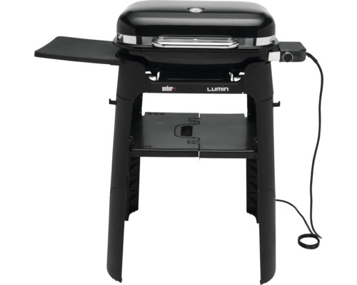 Weber Lumin Elektrogrill auf einem Ständer mit einer Ablagefläche
