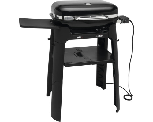Weber Lumin Elektrogrill auf einem Ständer mit Ablagefläche