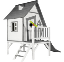 Spielhaus mit Rutsche, Leiter und Fernrohr für Kinder im Garten