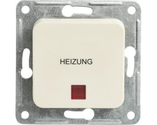 ROTH LANGE Heizungsschalter mit Wippe und Aufschrift Heizung Basic elektroweiß Heizungsschalter mit roter Leuchtdiode