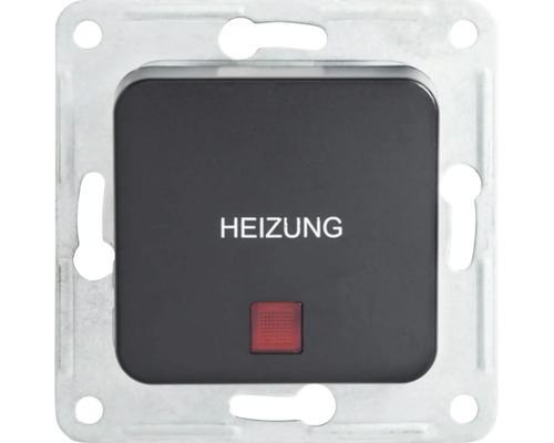 ROTH LANGE Heizungsschalter mit Wippe + Aufschrift Heizung Basic schwarzgrau Heizungsregler zur Wandmontage
