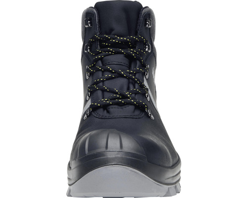 Schwarzer Sicherheitsschuh mit Schnürsenkeln
