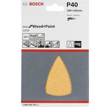Deltaschleifblätter 100x150 mm K40, 10 Stk.