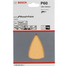 Bosch P60 Schleifpapier-Set für Holz und Farbe, 100 x 150 Millimeter