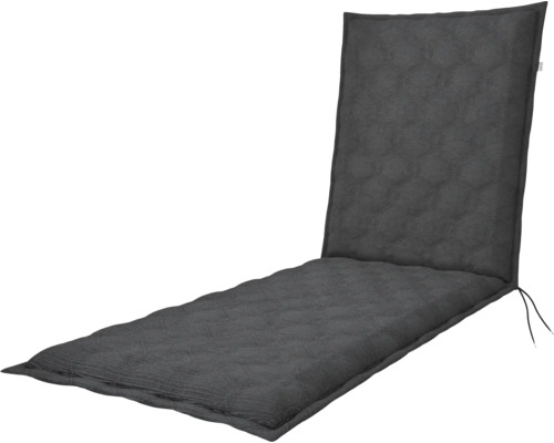 LILENO HOME Sonnenliege Auflage 2er Set Anthrazit – Rollliege Polster 190x60x5cm, Gartenliege Auflage