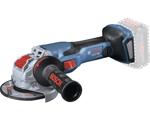 Akku-Winkelschleifer BITURBO mit X-LOCK Bosch Professional GWX 18V-15 C inkl. Zusatzhandgriff Vibration Control und L-BOXX 136 ohne Akku und ohne Ladegerät Akkubetriebener Winkelschleifer mit Schleifscheibe und Zusatzhandgriff