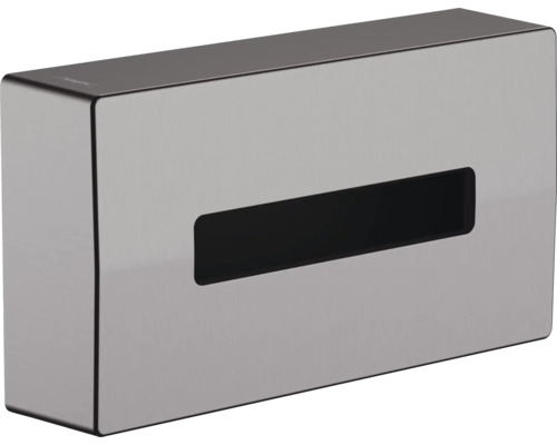 Kosmetiktuchhalter hansgrohe AddStoris Brushed Black Chrom gebürstet 41774340 Seifenspender aus Edelstahl für die Wandmontage